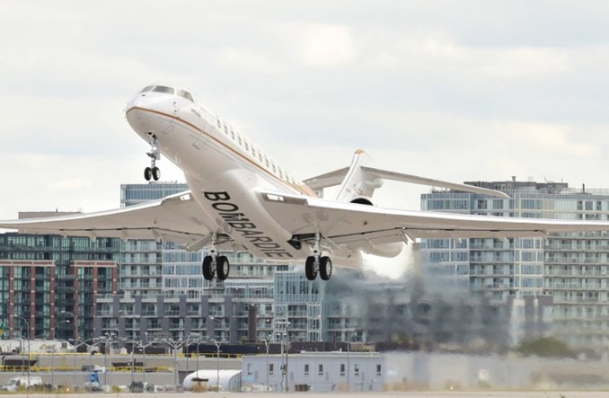 Kolejny Bombardier Global 7000 FTV kończy pierwszy lot testowy
