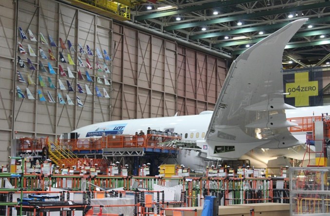 Boeing zawiesza produkcję w Everett na czas nieokreślony