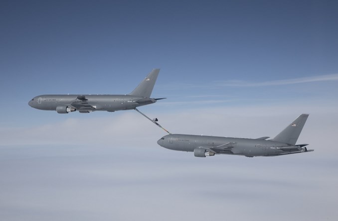 Samolot tankujący Boeing KC-46 kończy kolejne testy przekazania paliwa
