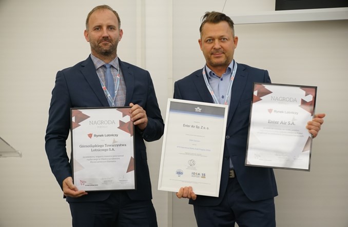 Nagrody portalu Rynek Lotniczy dla Enter Air i Górnośląskiego Towarzystwa Lotniczego