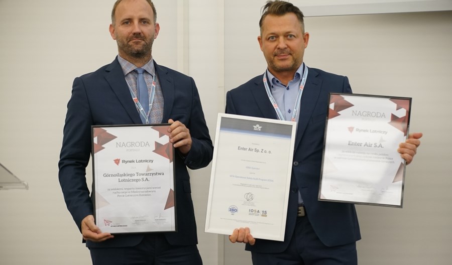 Nagrody portalu Rynek Lotniczy dla Enter Air i Górnośląskiego Towarzystwa Lotniczego Nagrody portalu Rynek Lotniczy dla Enter Air i Górnośląskiego Towarzystwa Lotniczego