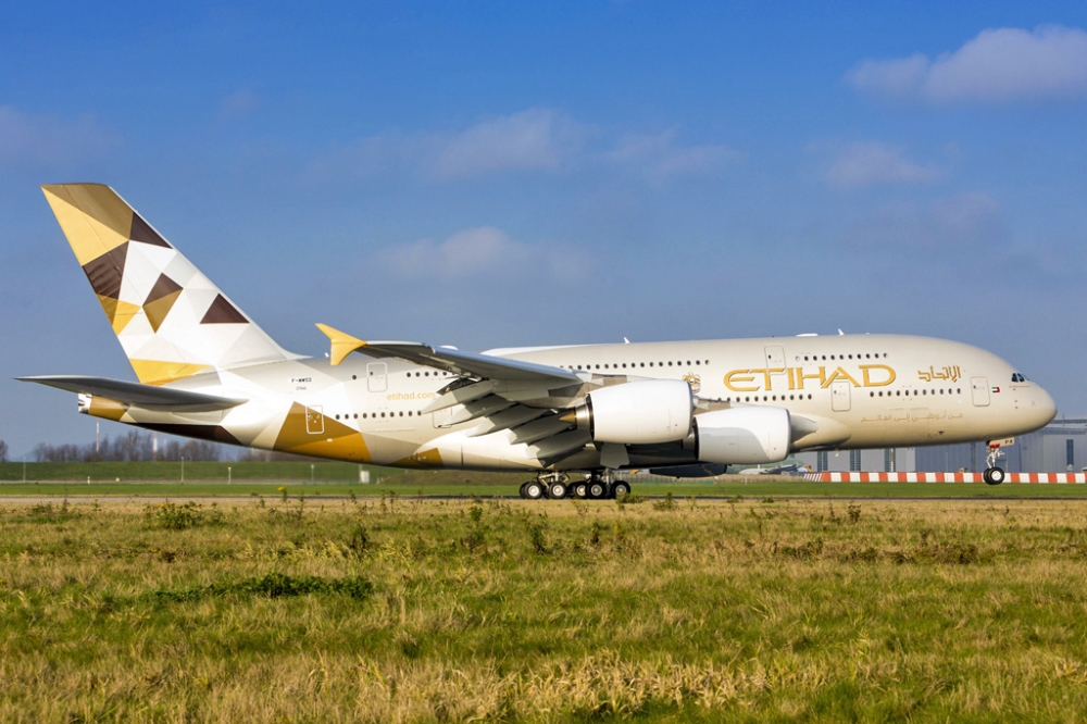 A380 w barwach Etihadu