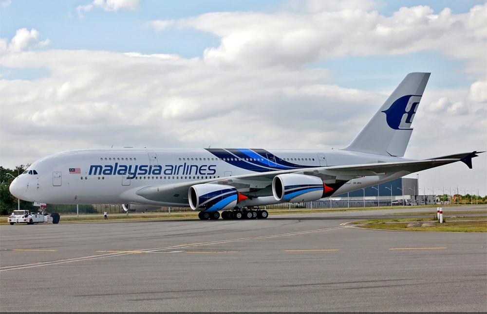 A380 w barwach Malaysian