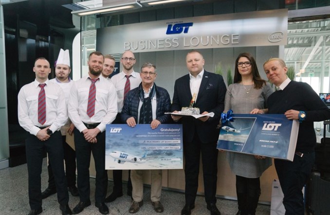 Milionowy pasażer w salonie biznesowym LOT-u 