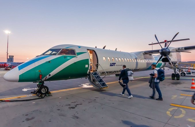 Inauguracyjny lot z Krakowa na Mazury 