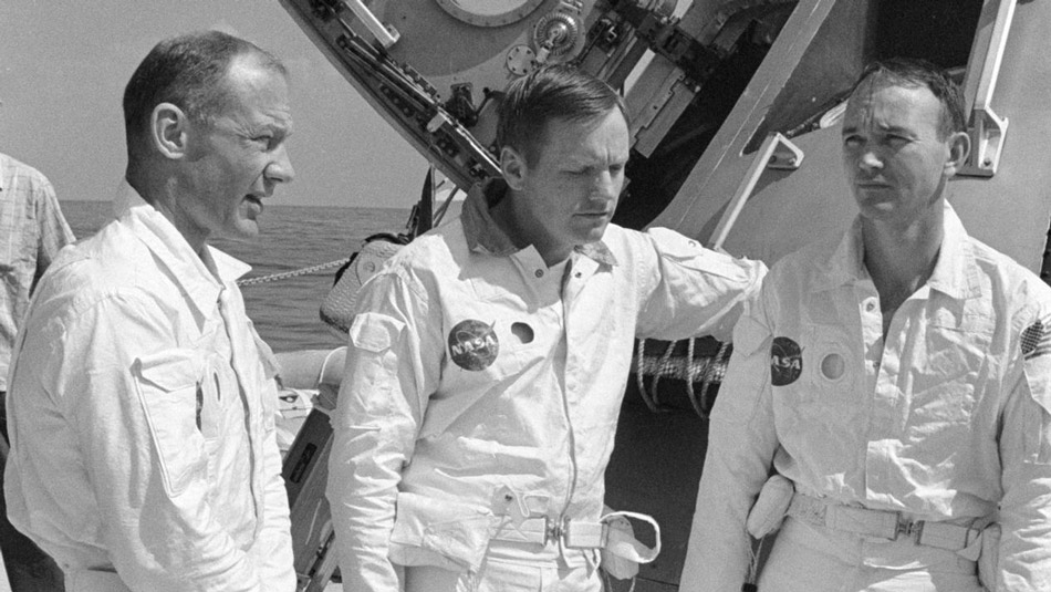 Załoga Apollo 11: Od lewej Edwin Aldrin, Neil Armstrong i Michael Collins 