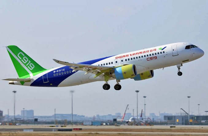 Chiński COMAC C919 z certyfikatem typu