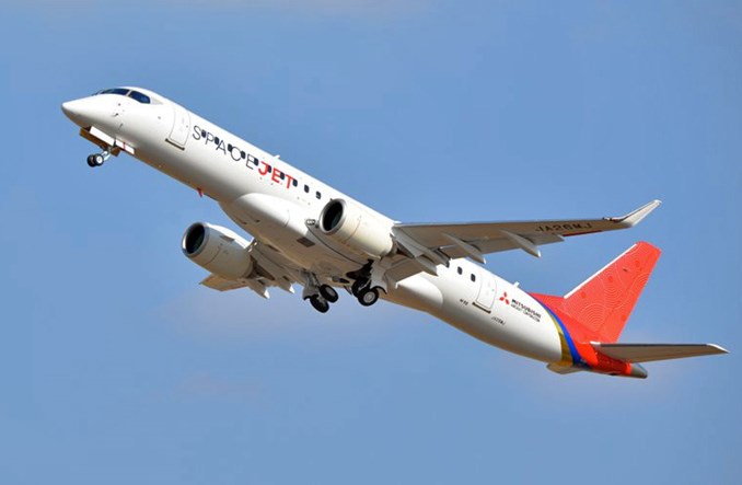 Mitsubishi: Pierwszy lot M90 w ostatecznej konfiguracji testowej