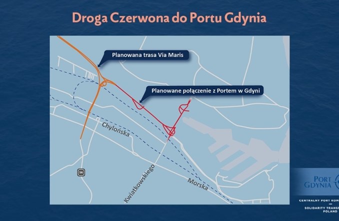 Droga Czerwona do Portu Gdynia. Inwestycja współfinansowana z Programu Wieloletniego CPK
