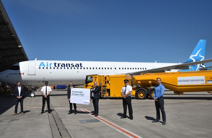 Airbus rozpoczyna dostawy z Hamburga na biopaliwie
