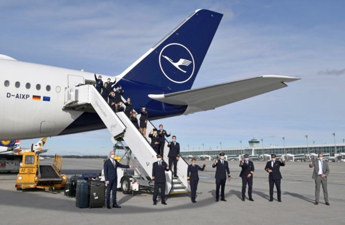 A350 Lufthansy wrócił z Falklandów do Monachium i ustanowił kolejny rekord