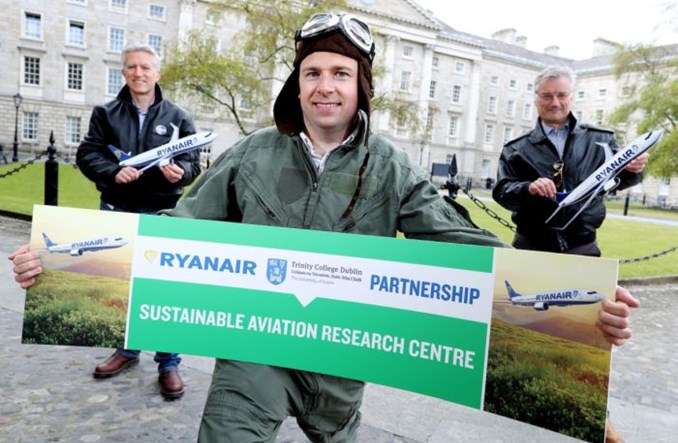 Powstało Centrum Badań Ryanair nad Zrównoważonym Lotnictwem