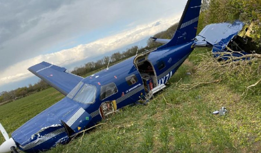 Samolot napędzany wodorem rozbił się w Anglii Samolot napędzany wodorem rozbił się w Anglii