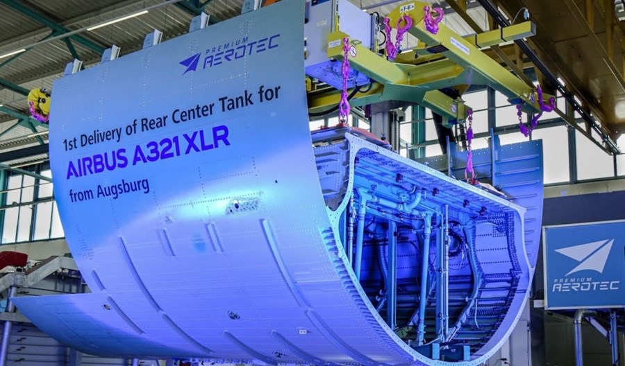 Airbus odebrał pierwszy tylny środkowy zbiornik paliwa dla A321XLR Airbus odebrał pierwszy tylny środkowy zbiornik paliwa dla A321XLR