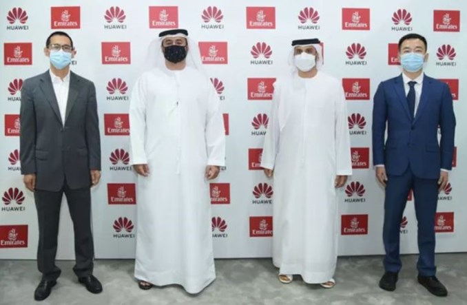 Emirates podpisały strategiczne porozumienie z Huawei