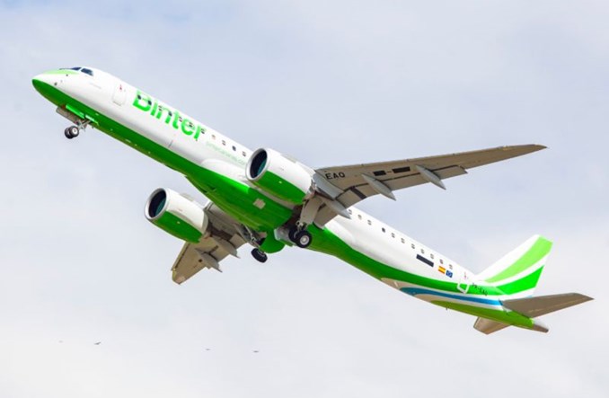 Binter Canarias zamawia kolejne embraery E195-E2