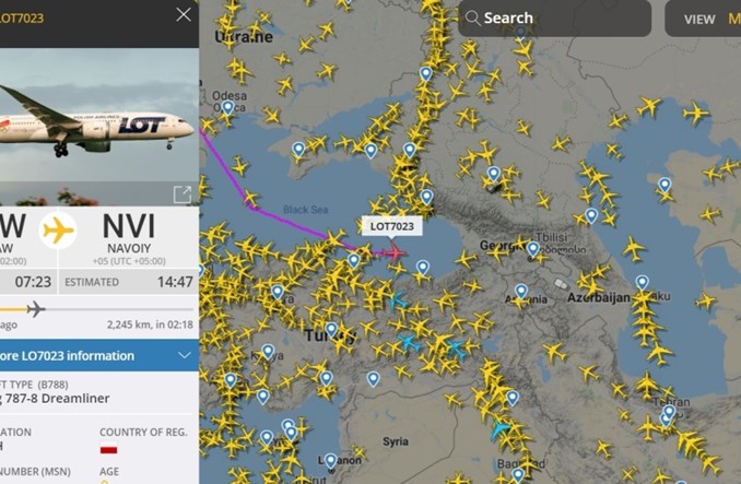 Dreamliner LOT doleciał do Uzbekistanu. Pomoże w ewakuacji z Kabulu?