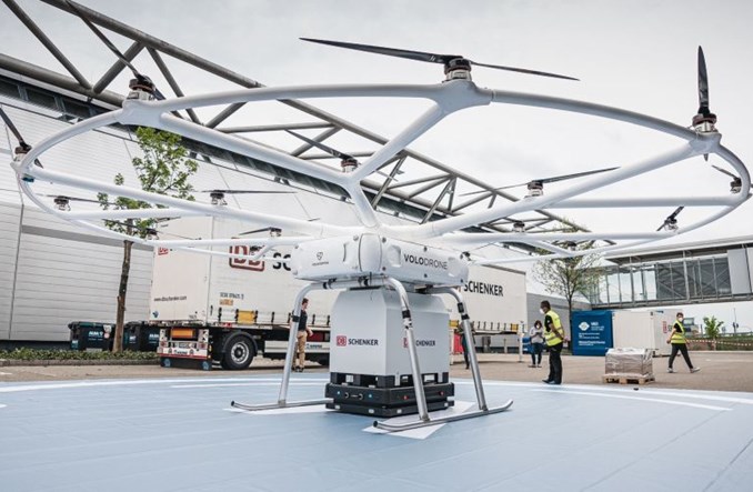200 kg ładunku na odległość do 40 km. To potrafi elektryczny VoloDrone