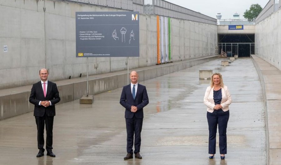 Monachium: Finisz rozbudowy tunelu kolejowego na lotnisku Monachium: Finisz rozbudowy tunelu kolejowego na lotnisku