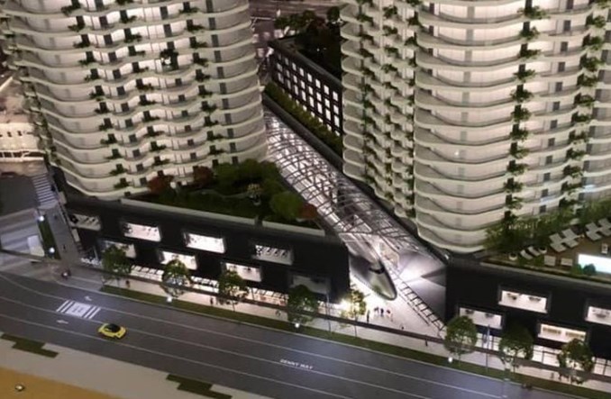 "Surowy kadłub jak dzieło sztuki". B747 wkomponowany w kompleks w centrum Seattle