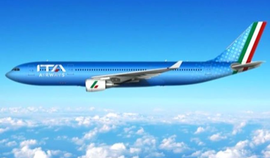 ITA Airways zastępuje Alitalię: Pożegnanie z historycznym logo, niebieskie barwy i flaga na stateczniku ITA Airways zastępuje Alitalię: Pożegnanie z historycznym logo, niebieskie barwy i flaga na stateczniku