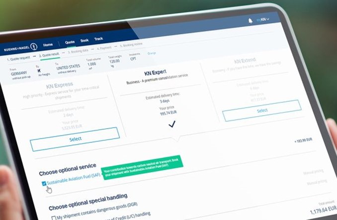 Kuehne+Nagel oferuje klientom zrównoważone paliwo