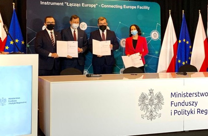 Projekt w Łodzi plus „igrek” do Poznania. CPK podpisała dwie umowy o dofinansowanie z CEF