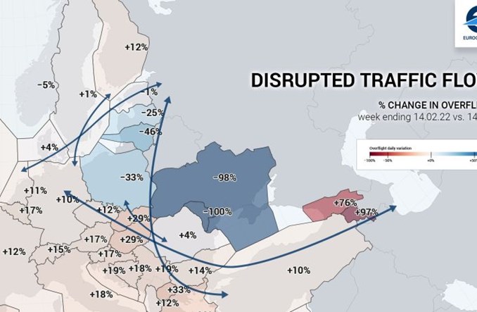 Eurocontrol: Mniej lotów nad Litwą, więcej nad Węgrami