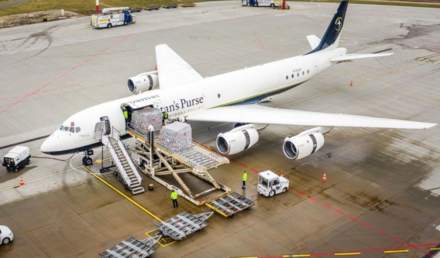 Katowice: Wyjątkowy DC-8 z pomocą dla Ukrainy Katowice: Wyjątkowy DC-8 z pomocą dla Ukrainy