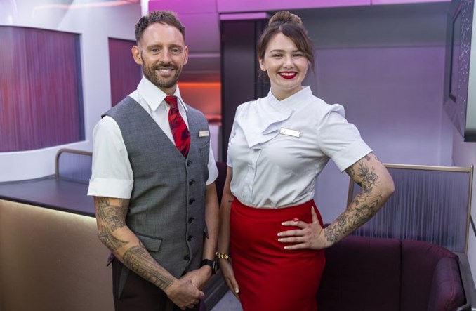 Virgin Atlantic polubiły tatuaże. Przewoźnik łagodzi zasady