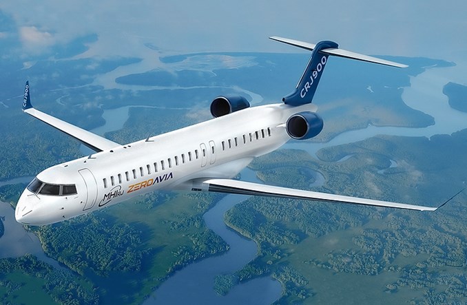 ZeroAvia przyspiesza plany dot. odrzutowców regionalnych. Nowa umowa z MHIRJ