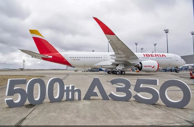 Airbus dostarczył 500. A350. Jubileuszowy samolot dla Iberii