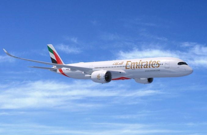 Emirates inwestują w szybkie łącza na pokładach 50 nowych A350