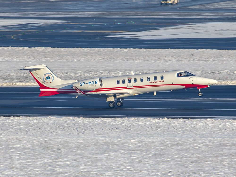 Learjet 75 w barwach LPR