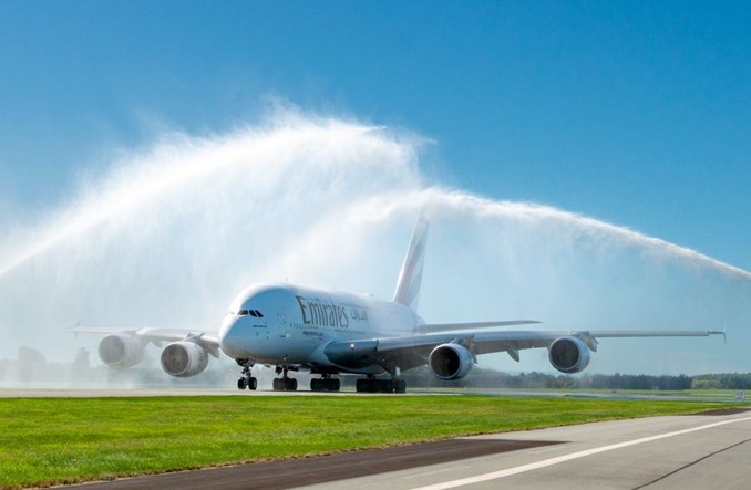 Christchurch ponownie powitało A380 linii Emirates