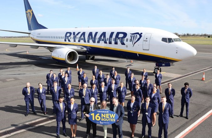 Belfast: 16 nowych tras, w tym dwie do Polski, z nowej bazy Ryanaira 