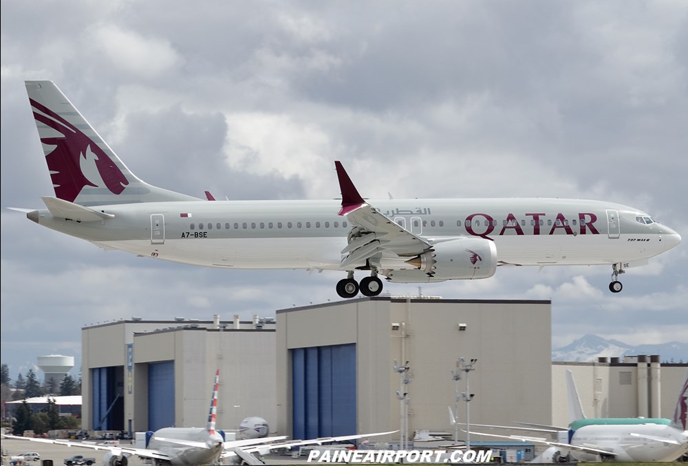 Kolejny z 737 MAX 8 przygotowywany do dostawy do Qatar Airways
