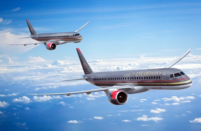 Royal Jordanian nowym klientem embraerów E-jet E2