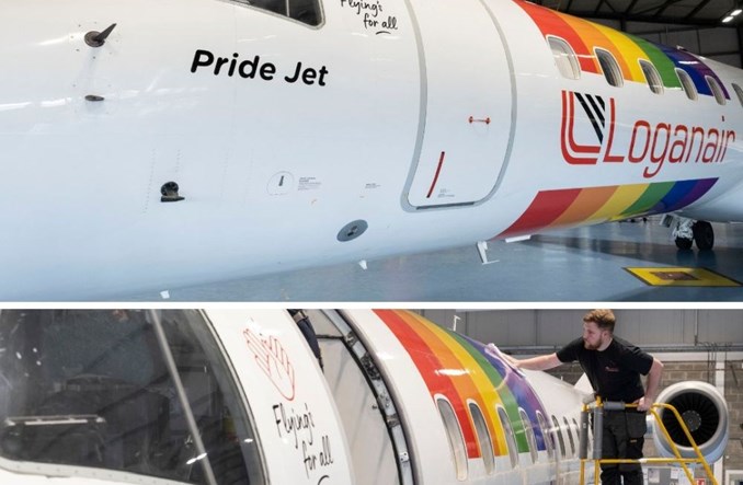 Pride Jet linii Loganair wspiera osoby LGBTQIA+