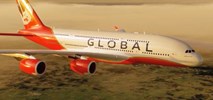 Debiut Global Airlines dopiero za rok. A380 malowany w Glasgow
