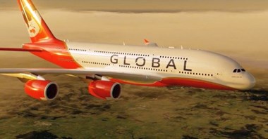 Debiut Global Airlines dopiero za rok. A380 malowany w Glasgow