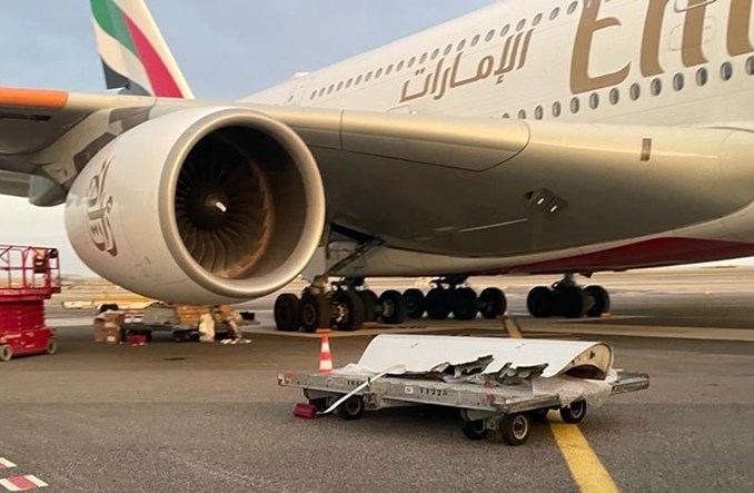 Raporty sugerują, że A380 Emirates uderzył w drona podczas lądowania w Nicei