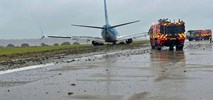 Boeing B737 linii TUI wypadł z pasa na lotnisku w Leeds