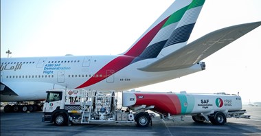 Emirates: Pierwszy na świecie lot A380 z pełnym wykorzystaniem SAF