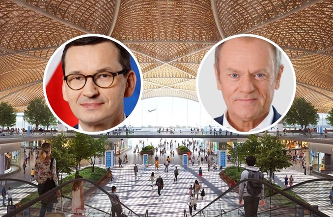 CPK: Morawiecki i Tusk o nowym lotnisku