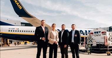 Ryanair przejmie dodatkowe 500 ton SAF od OMV