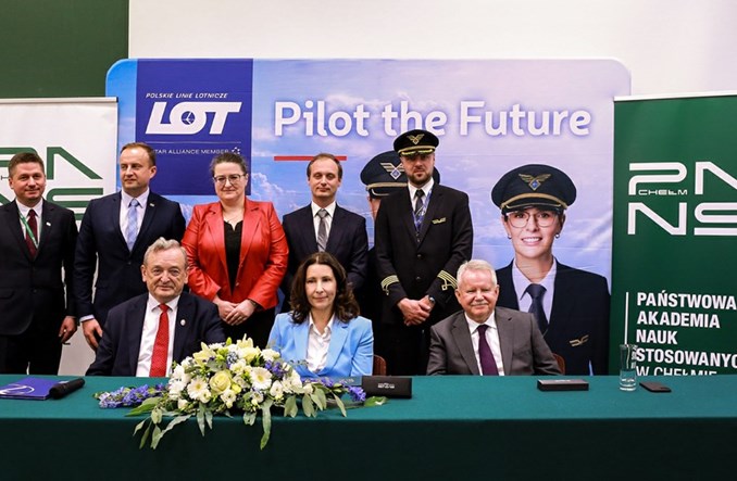 Inauguracja współpracy PLL LOT z PANS w Chełmie