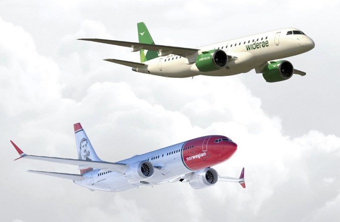 Czerwiec z dwucyfrowym wzrostem w Norwegian Air i Widerøe