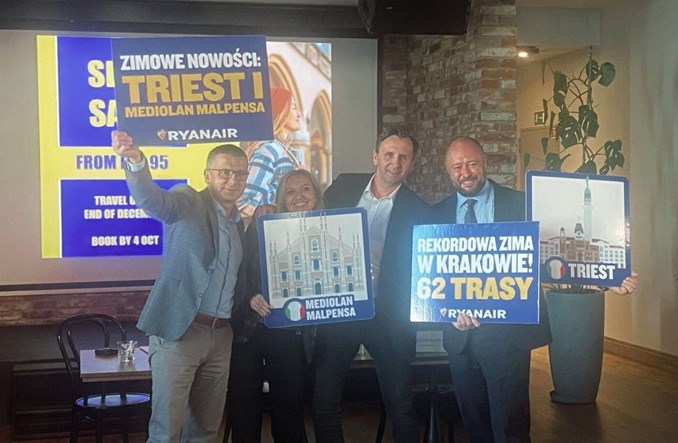 Kraków: Największa w historii siatka zimowa Ryanaira i dwie nowości