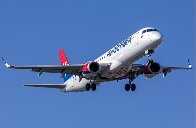 Pierwszy embraer E195 zadebiutował we flocie Air Serbia